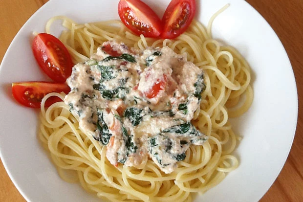 Spinat-Ricotta Spaghetti