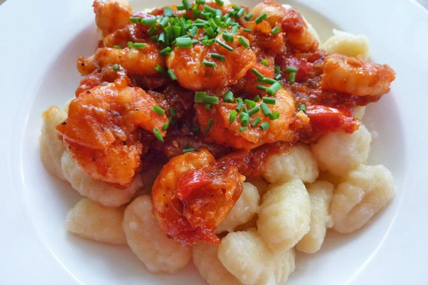 Gnocchi mit Garnelenso&szlig;e