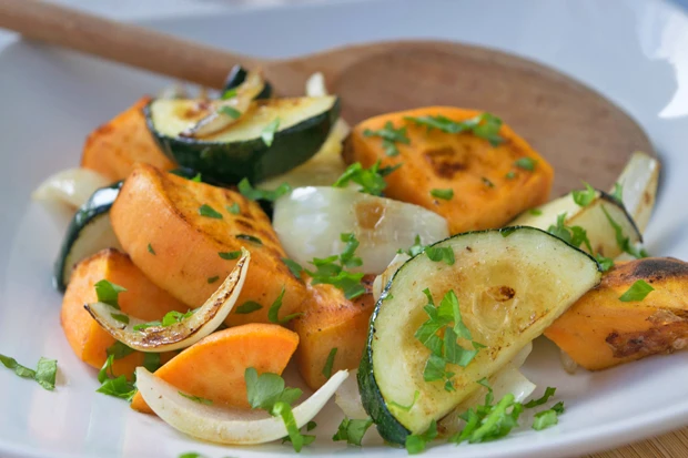 Backofengem&uuml;se mit K&uuml;rbis