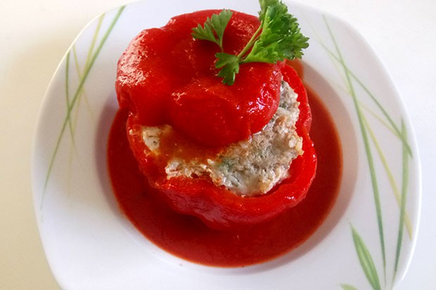 Gefüllte Paprika mit Reis