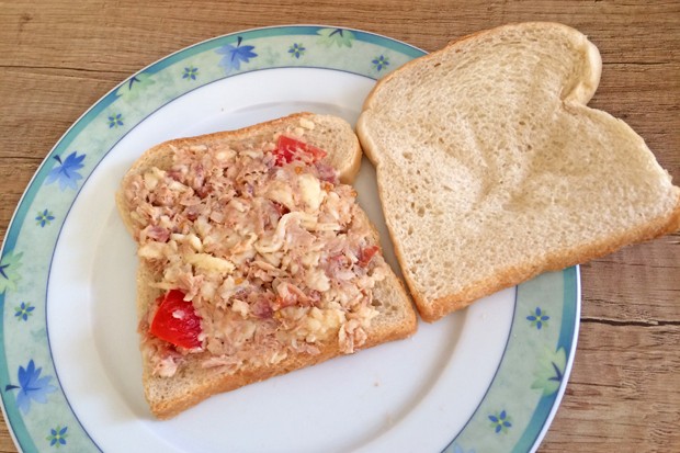 Toast mit Thunfischfüllung