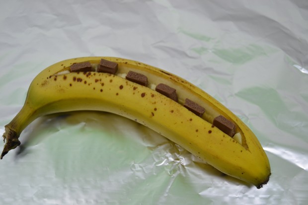 Gegrillte Schokobananen