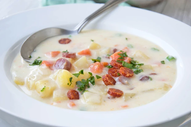 Cabanossi-K&auml;se-Suppe
