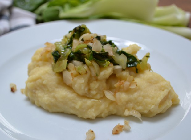 Kartoffelpüree mit Pak Choi