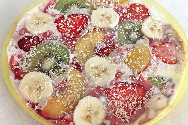 Fruchtige Eispizza