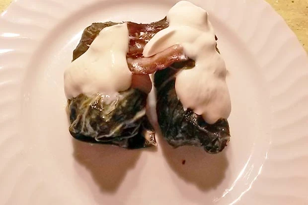 Mangoldröllchen mit Speck
