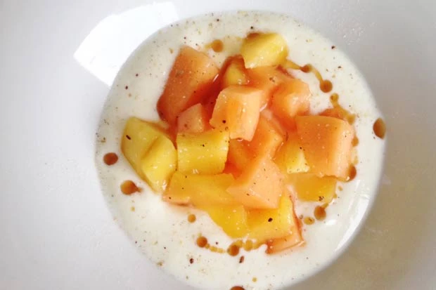 Joghurt mit Mango-Melone