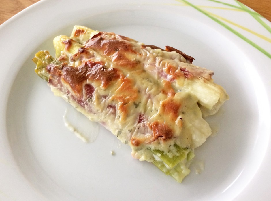 Überbackener Lauch