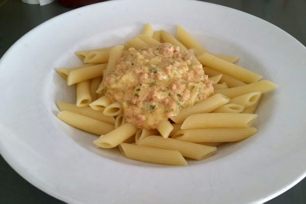 Penne mit Carbonara Sauce