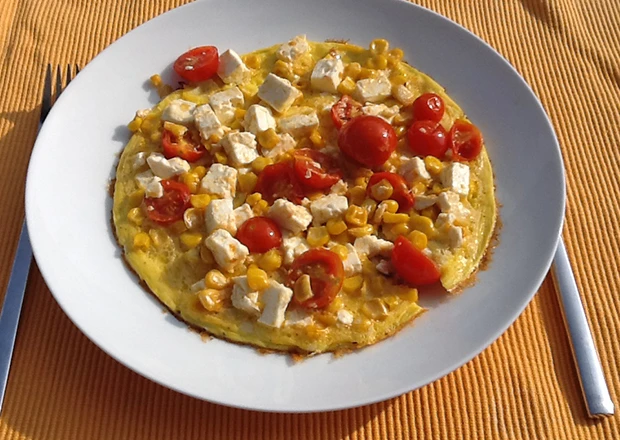 Tomaten-Feta Omelett