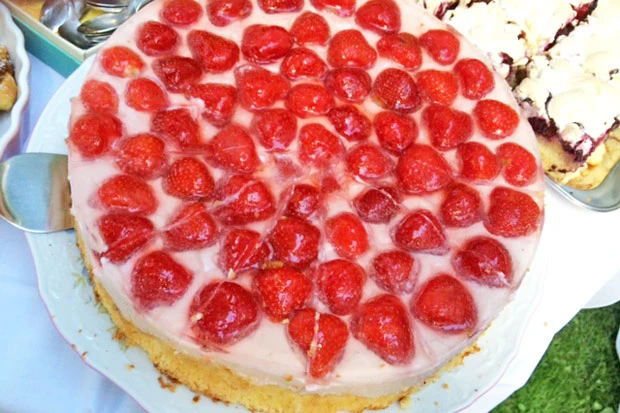 Joghurttorte mit Erdbeeren