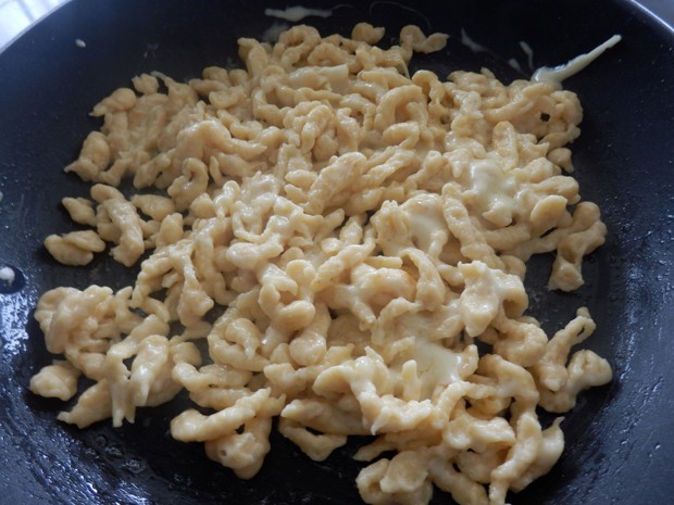 Käsespätzle mit Dinkelmehl