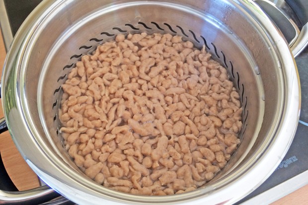 Käsespätzle mit Dinkelmehl