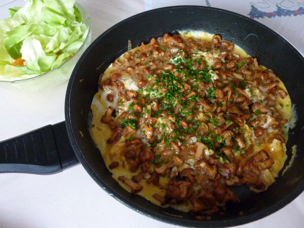 Eierspeis mit Eierschwammerln