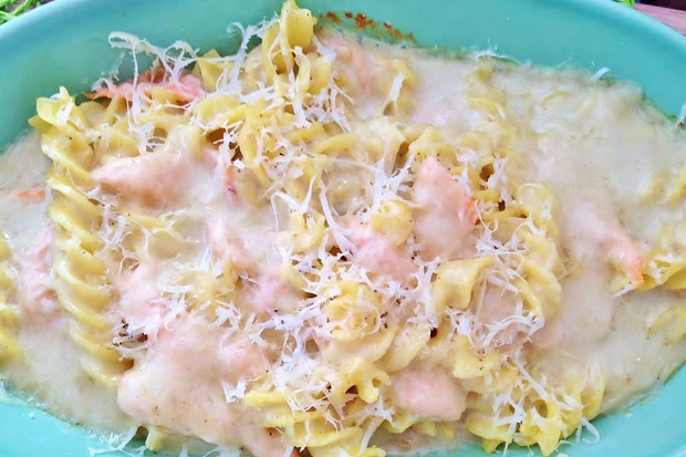 Nudelauflauf mit R&auml;ucherlachs