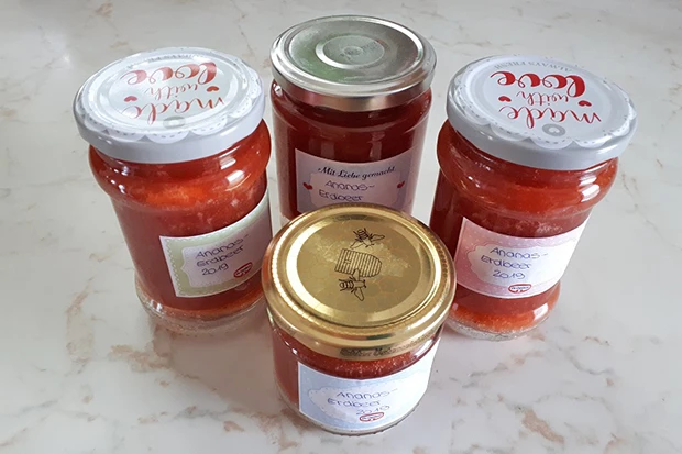 Ananas-Erdbeer-Marmelade