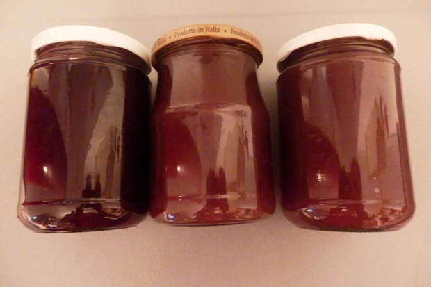 Rotes Ringlottenmarmelade