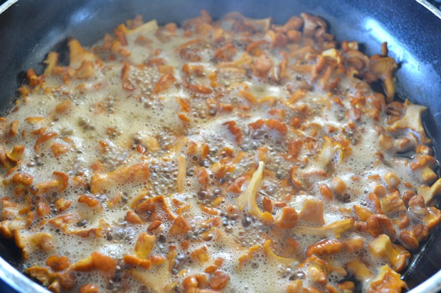 Eierschwammerl mit Eierspeise