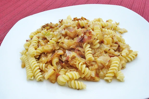 Spirelli mit Kraut