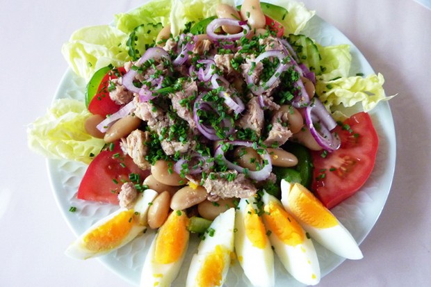 Thunfischsalat mit Bohnen