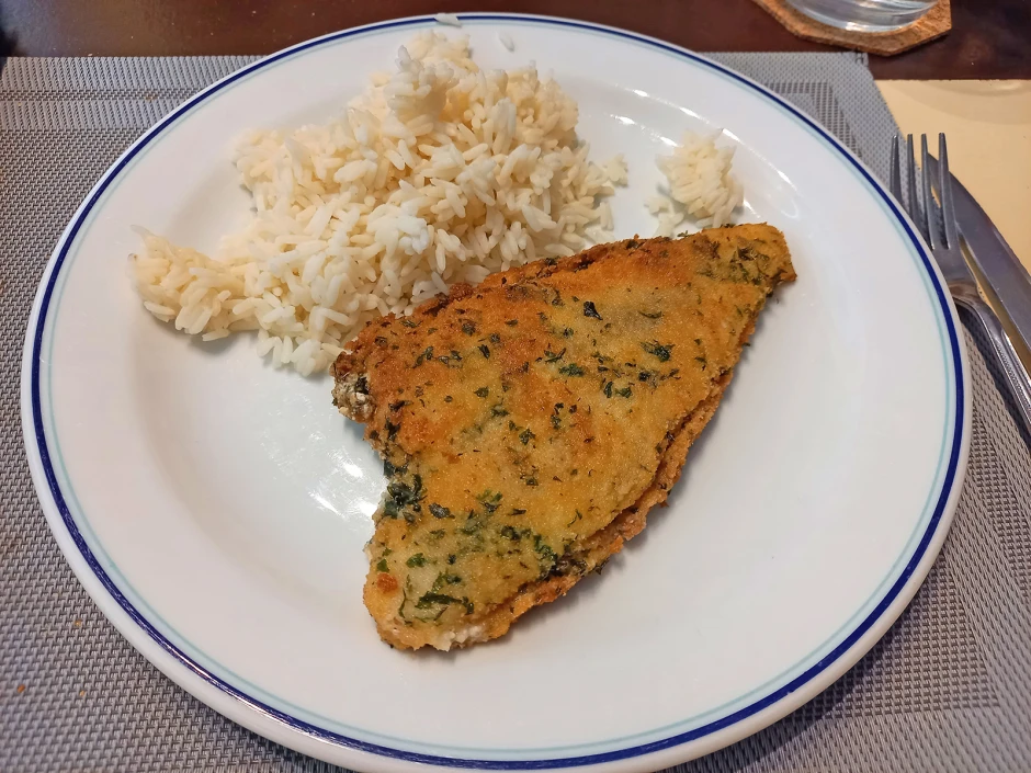 Schollenfilet mit Kräuterpanier