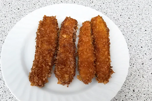 Zucchini mit Cornflaces-Panade