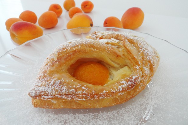 Topfengolatsche mit Marillen