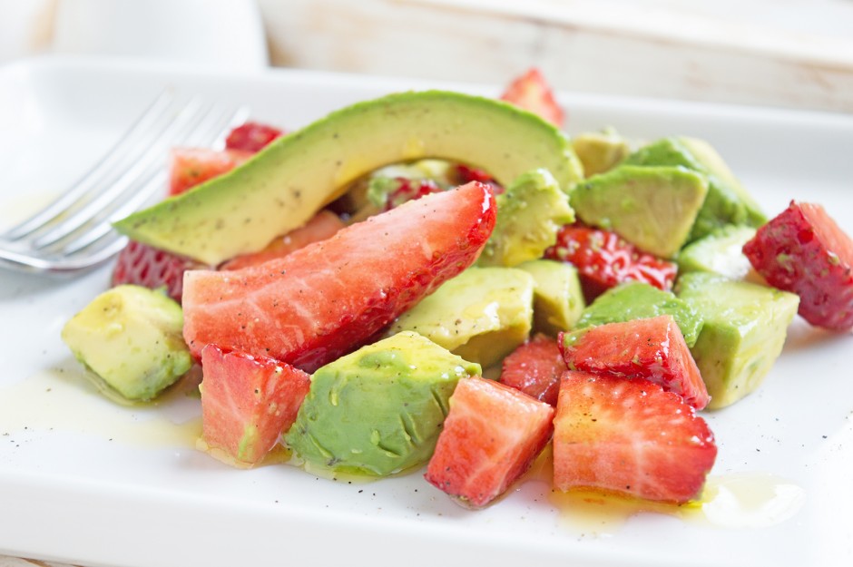 Avocado-Erdbeer-Vorspeise