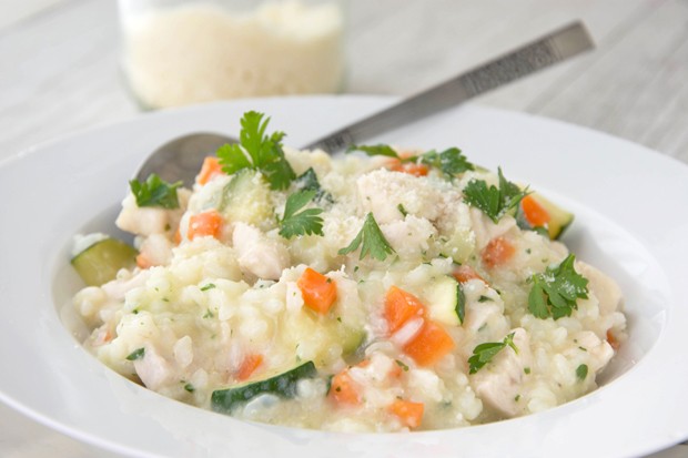 Gemüserisotto mit Fleisch