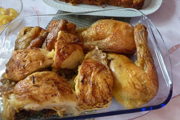 Brathendl mit Schwammerlf&uuml;llung