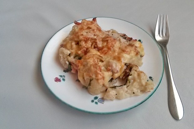 Karfiolauflauf mit Bärlauch