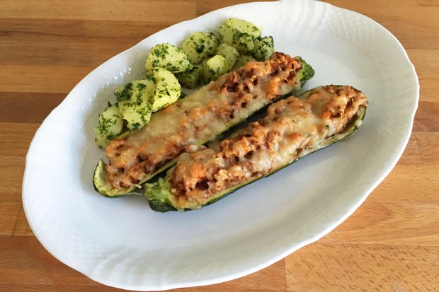 Überbackene Zucchini