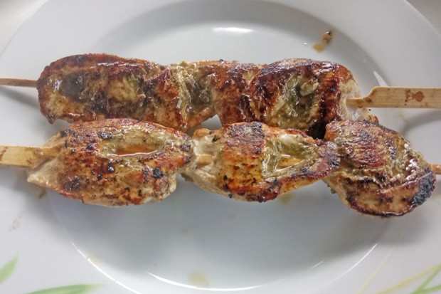 Hühner-Pesto-Spieß