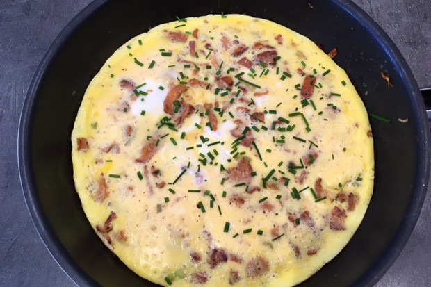 Frittata mit Eierschwammerl
