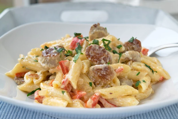 Nudel-Frankfurter-Pfanne