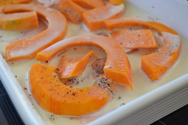 Herzhaftes Kürbisgratin