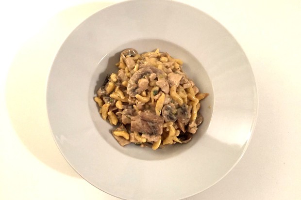 Spätzle mit Hühnerfleisch