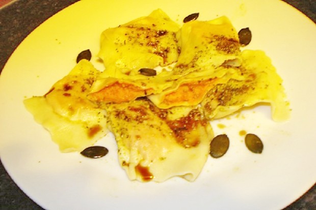 Teigtaschen mit Kürbisfülle