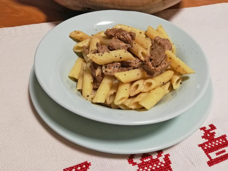 Penne mit Rinderfilet