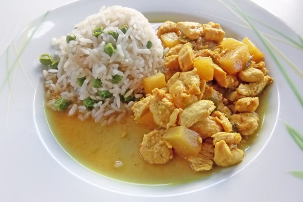 Geschnetzeltes mit Ananas
