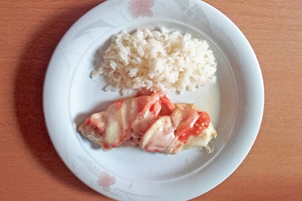 Putenfleisch überbacken