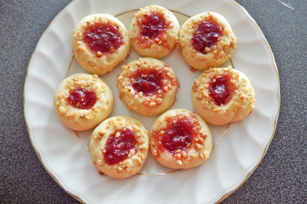 Husarenkrapferl mit Nusskrokant