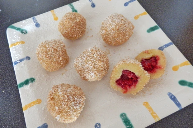 Himbeer-Vanilleknödel
