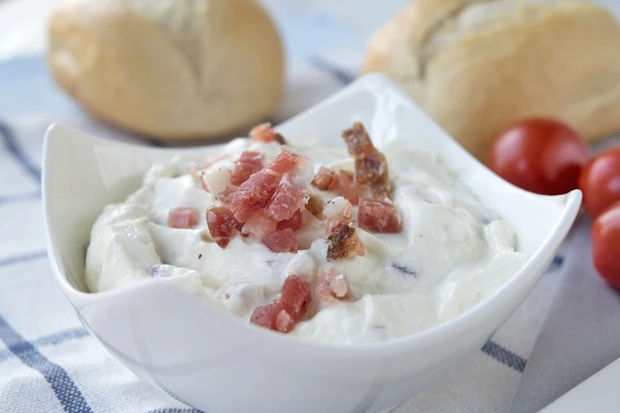 Topfenkren mit Speck
