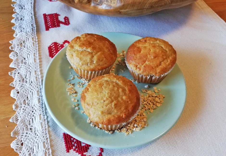 Apfelmus-Haferflocken-Muffins