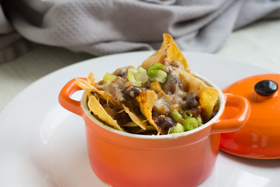 &Uuml;berbackene Taco-Chips