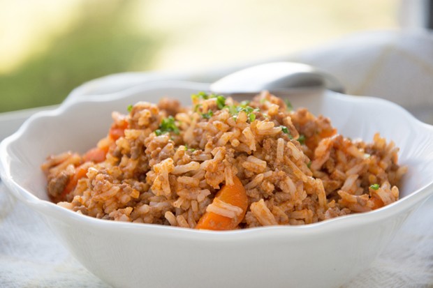 Faschiertes-Reis-Pfanne