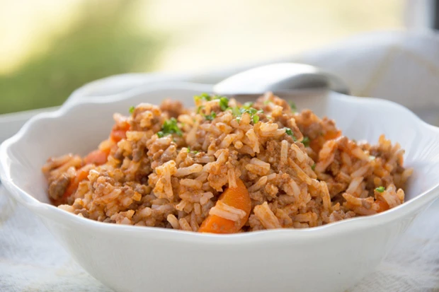 Faschiertes-Reis-Pfanne