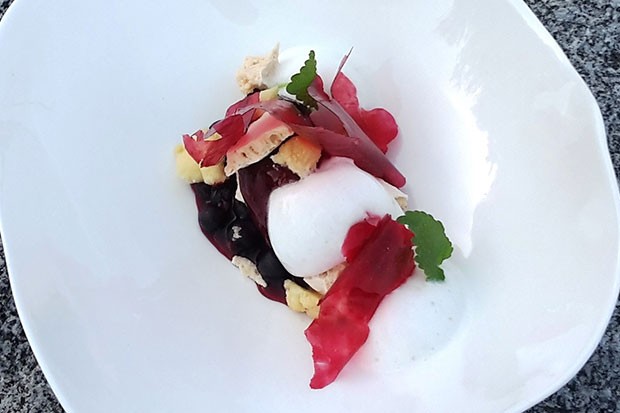 Schwarze Johannisbeere-Zitronen Crumble