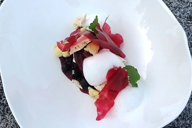 Schwarze Johannisbeere-Zitronen Crumble